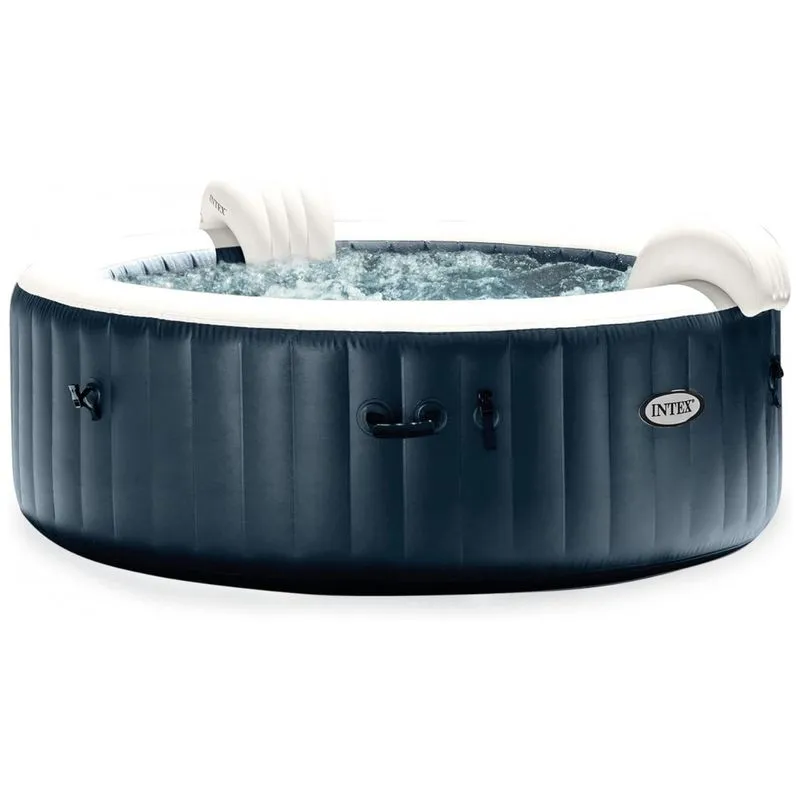 Spa Inflável Hidromassagem Para 6 Pessoas Com 170 Jatos De Bolha E Bomba Aquecedora, Intex 28431ep, Azul