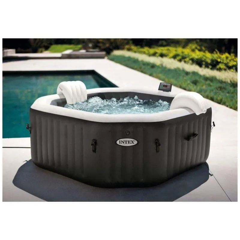 Spa Inflável Para 4 Pessoas Com Apoios De Cabeça, Intex 28457e, Preto