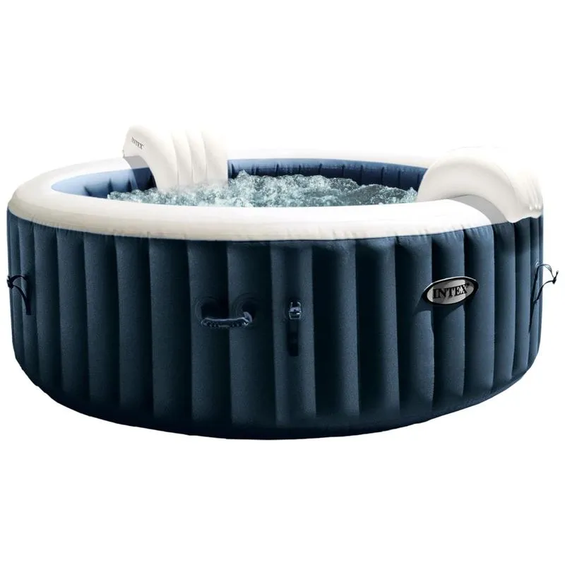 Spa Inflável Hidromassagem Para 4 Pessoas Com 140 Jatos De Bomba Aquecedora, Intex 28429ep, Azul