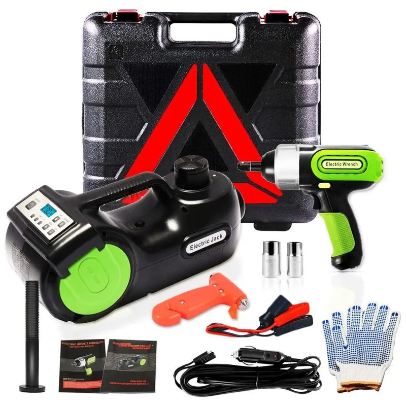 Macaco Automotivo Elétrico Para Até 5 Toneladas Com Tela Lcd E Chave De Impacto, 12v, Wayska