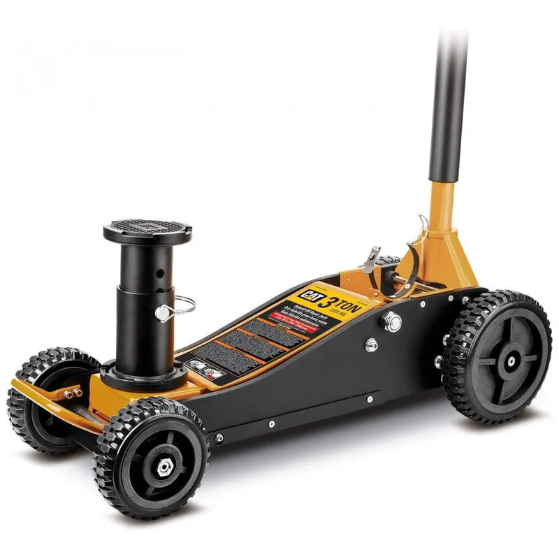 Macaco Híbrido Até 3 Toneladas, Elevador De Veículo Para Caminhões, Suvs, Atvs, Cat 240330, Preto E Amarelo