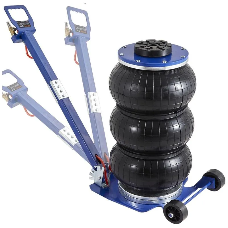 Macaco Pneumático De Levantamento Rápido De 3 5 S E Até 3 Ton, Com Alças Longas Ajustáveis Para Carros, Vevor, Azul