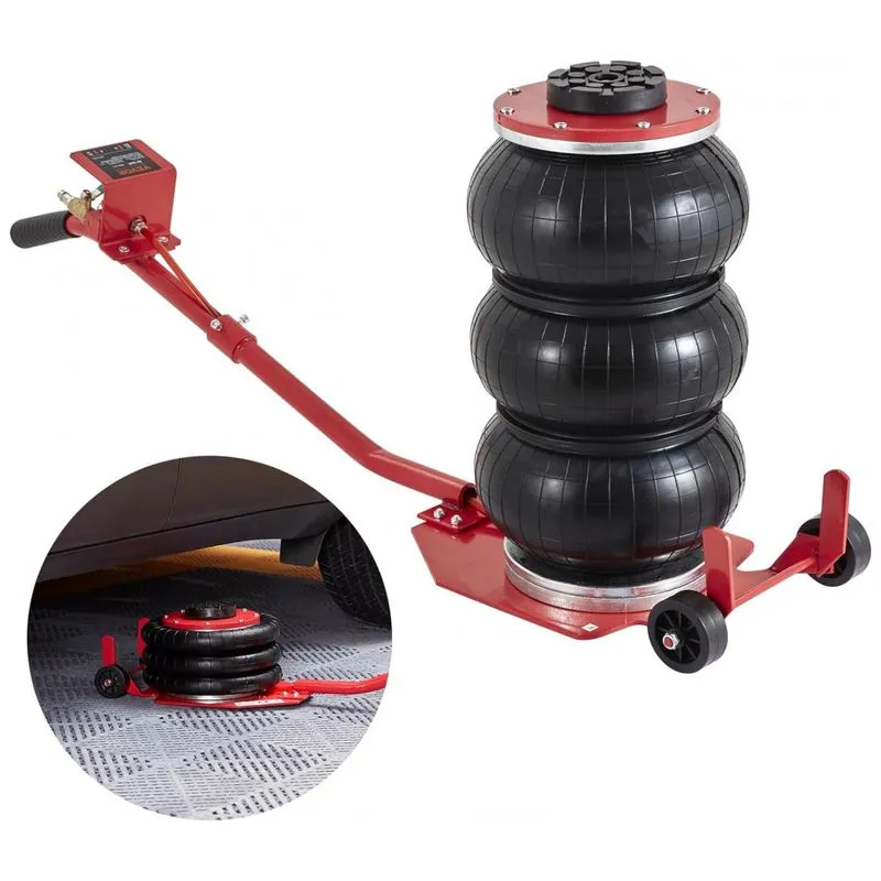Macaco Pneumático De Levantamento Rápido Até 3 Toneladas Para Carros, Vevor, Vermelho