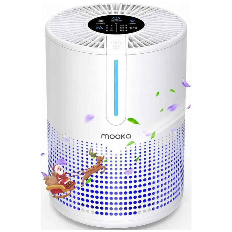 Purificador De Ar Portátil Com Cabo Usb E Filtro Hepa H13, Cobertura De 27 M2, Bivolt Mooka, Branco