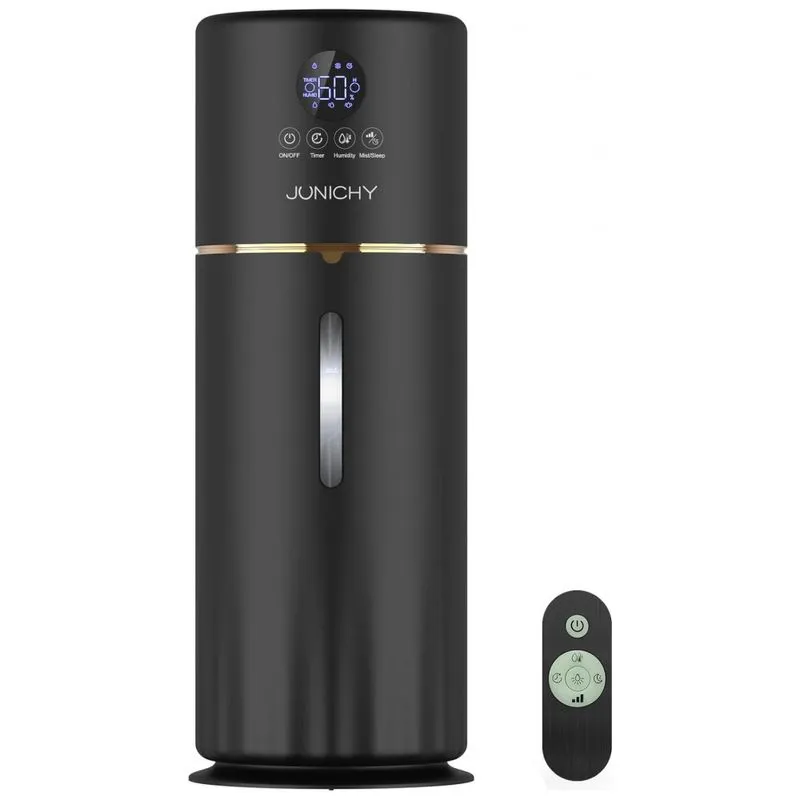 Umidificador Para Salas Grandes 9l Com Luz Noturna, Temporizador 24h E Difusor De Óleo Essencial, Junichy Js21f, Preto