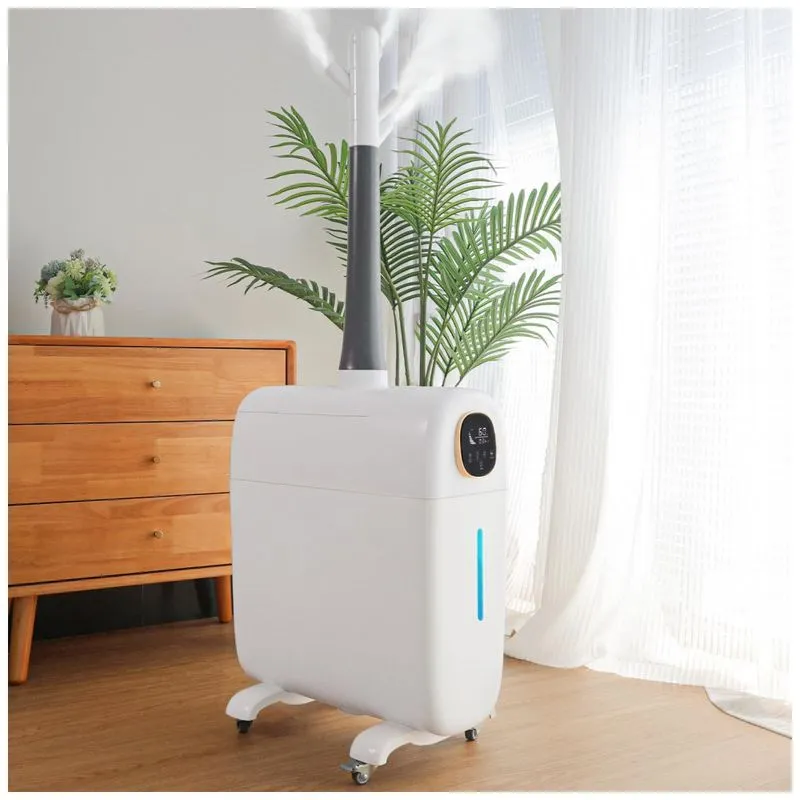 Umidificador Para Salas Grandes 25l Com Preenchimento Superior De Névoa Fria, Bicos 360 E 3 Velocidades, Uxikapeen, Branco