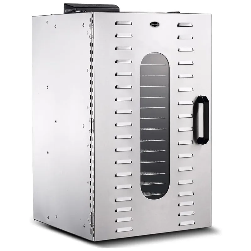 Desidratador De Alimentos Profissional Com 20 Bandejas, Aço Inoxidável, 110v 1500w, Iproods, Prata