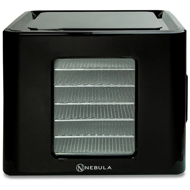 Desidratador De Alimentos Com 6 Bandejas E Controle Digital, Aço Inoxidável, 110v 600w, Nebula, Preto