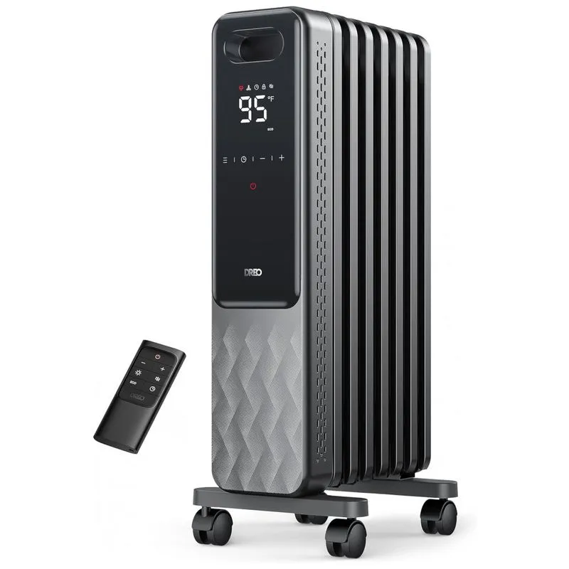 Aquecedor Elétrico Para Salas Grandes Com Controle Remoto, Trava Para Crianças, 4 Modos E Proteção Contra Superaquecimento, 110v 1500w, Dreo,