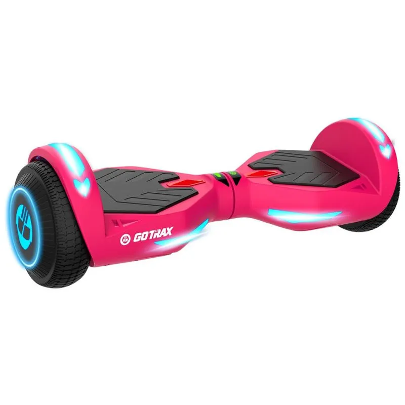 Hoverboard Elétrico Motor Duplo 200w Velocidade Máxima 9 Km, H, Farol Led, Gotrax Nova, Rosa