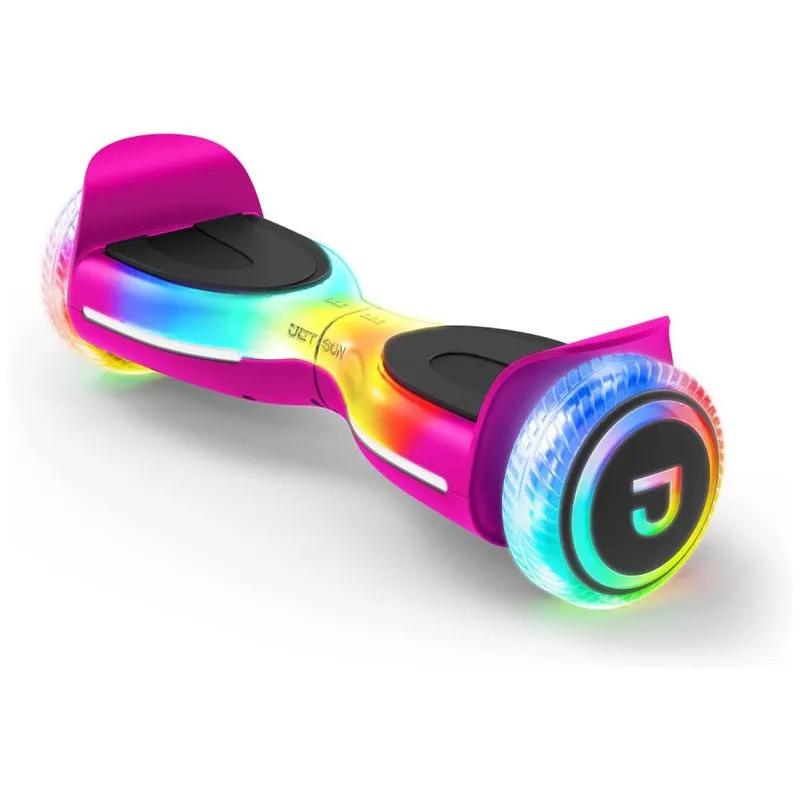 Hoverboard Elétrico Com Alto Falante Bluetooth Integrado, Pneus Para Todos Os Terrenos E Luzes Led, Jetson, Rosa