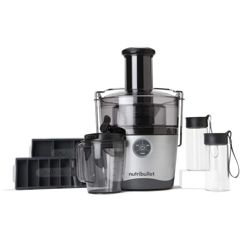 Centrífuga De Frutas E Vegetais 1,5 Litros Com Acessórios, 110v 1000w, Nutribullet Nbj50200, Prata