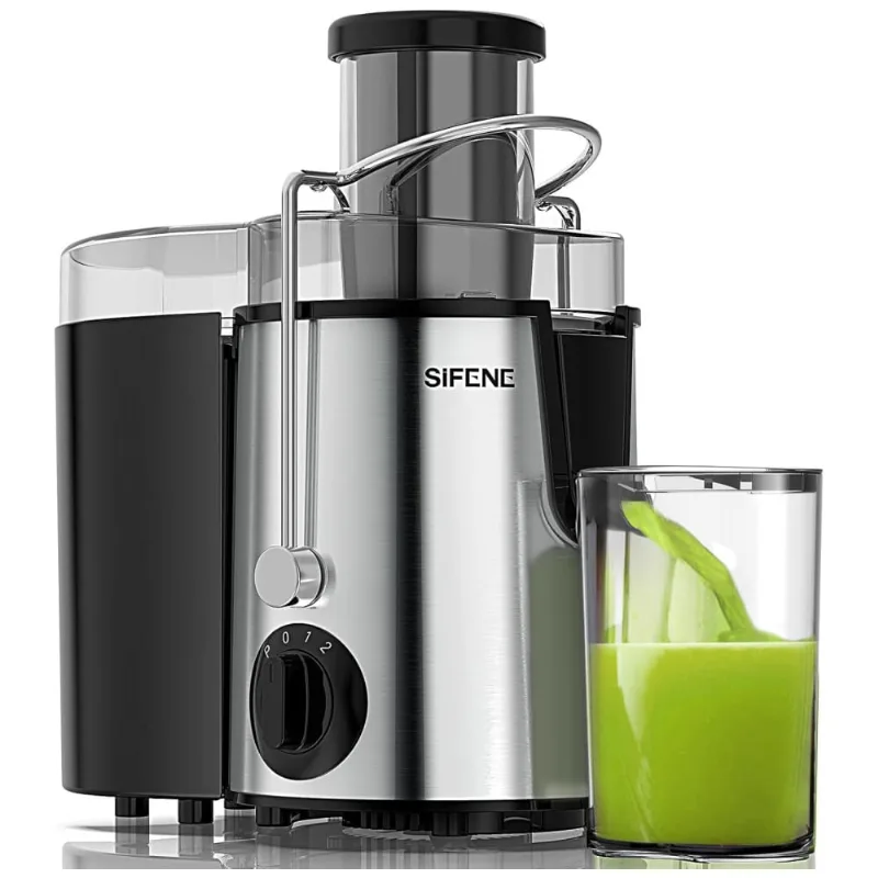 Centrífuga De Frutas E Vegetais Fácil De Limpar, Em Aço Inoxidável, 110v 400w, Sifene, Prata