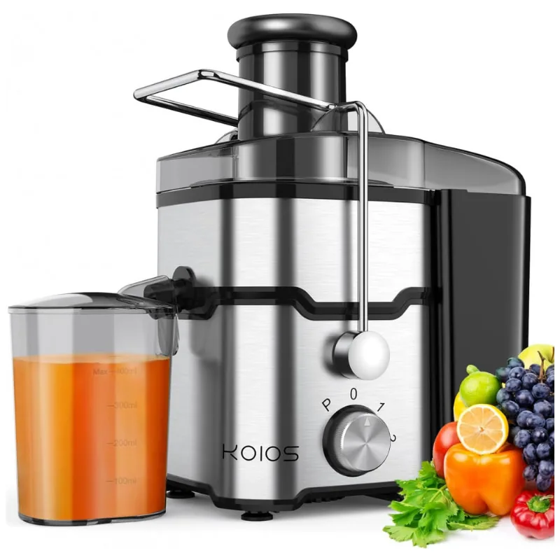 Centrífuga De Frutas Com 3 Velocidades Em Aço Inoxidável, 110v 600w, Koios, Prata