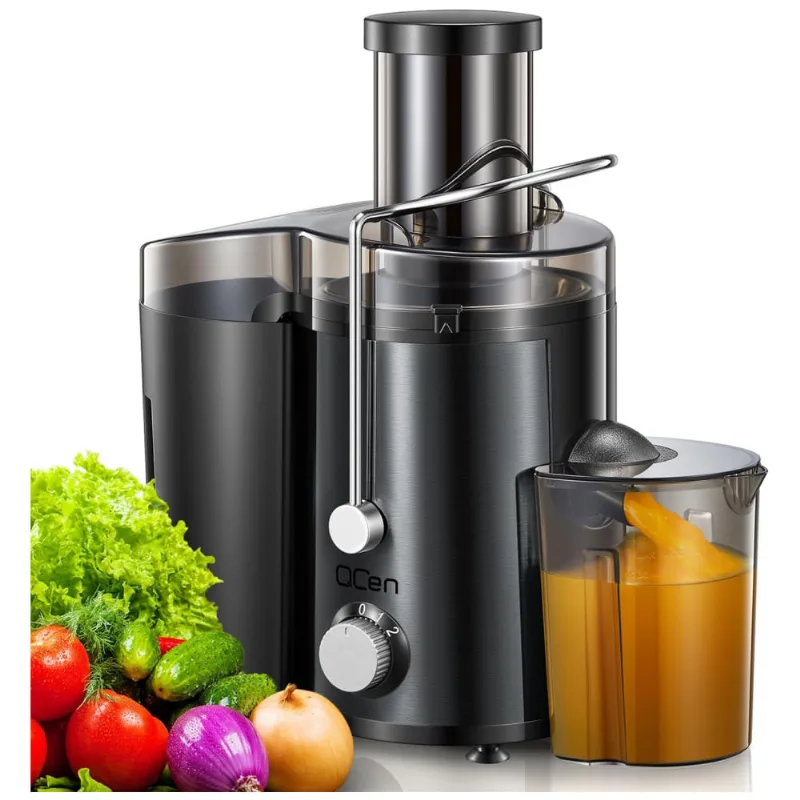 Centrífuga De Frutas E Vegetais Fácil De Limpar Em Aço Inoxidável, 110v 800w, Qcen, Preta