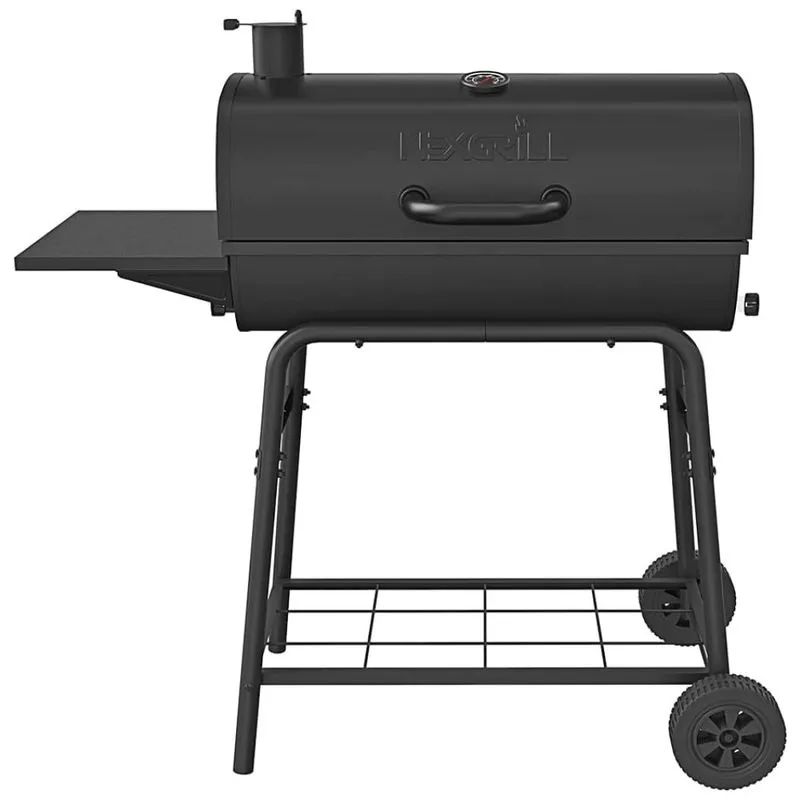 Churrasqueira A Carvão Com Mesa Lateral E Rodas Para Camping, Nexgrill 8100029c, Preta