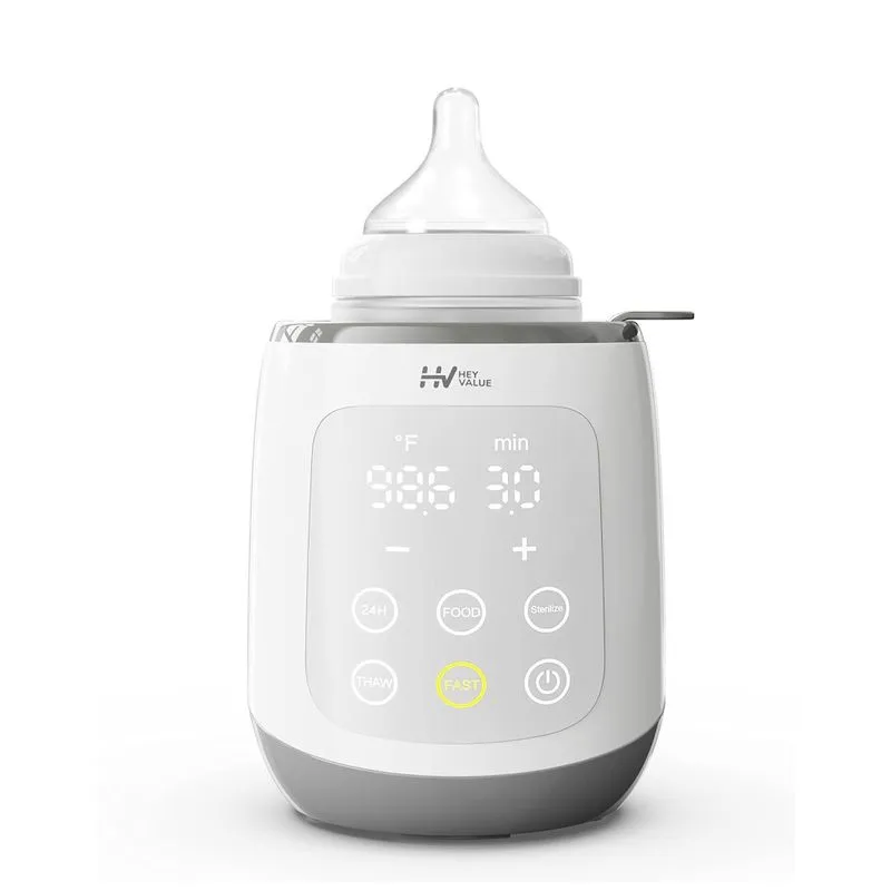 Aquecedor De Mamadeiras 10 Em 1 Com Display Led E Controle De Temperatura, 110v, Heyvalue, Cinza