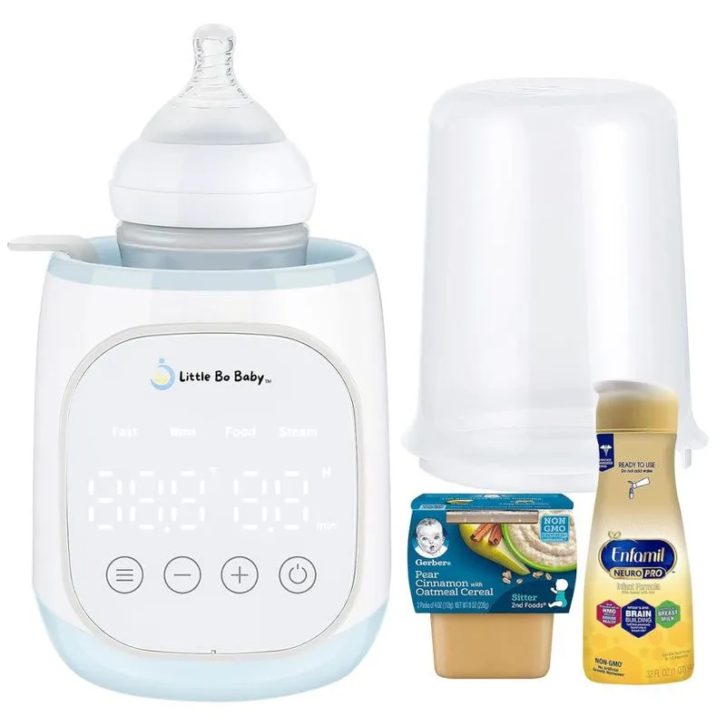 Aquecedor De Mamadeiras 5 Em 1, Descongela E Aquece, Little Bo Baby, Azul
