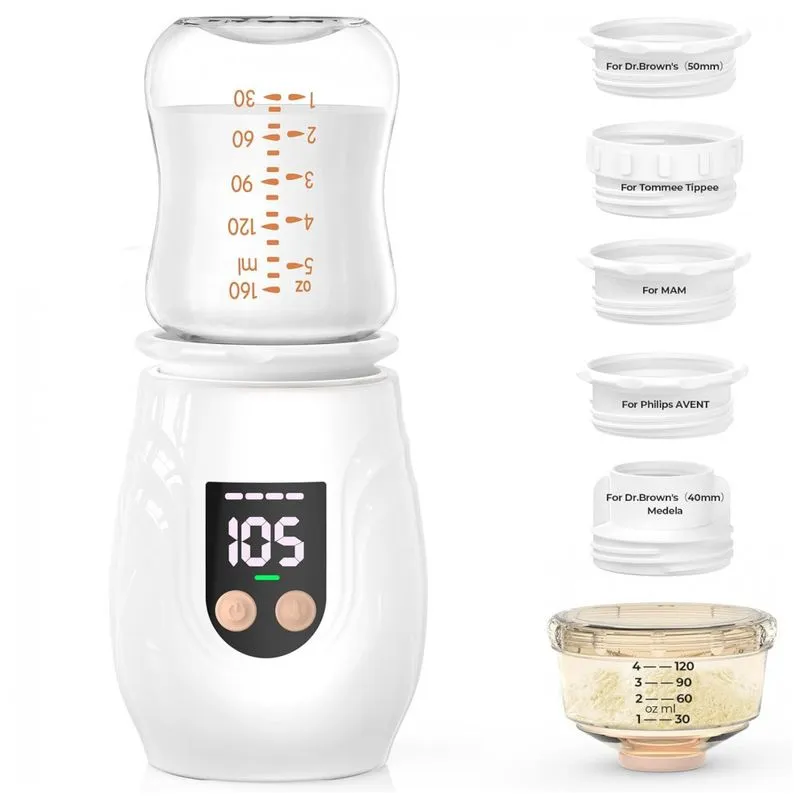 Aquecedor De Mamadeiras Para Leite Materno Com 5 Adaptadores, Recarregável, 110v, Lovsheme, Branco