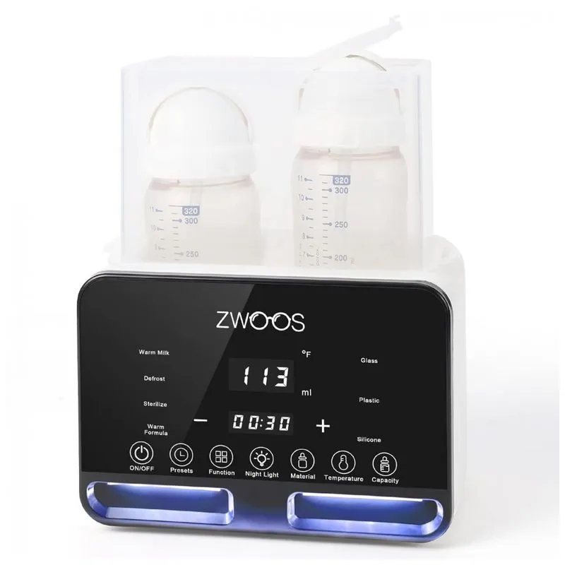 Aquecedor Duplo De Mamadeira Para Leite Materno E Fórmula, 110v, Zwoos, Branco