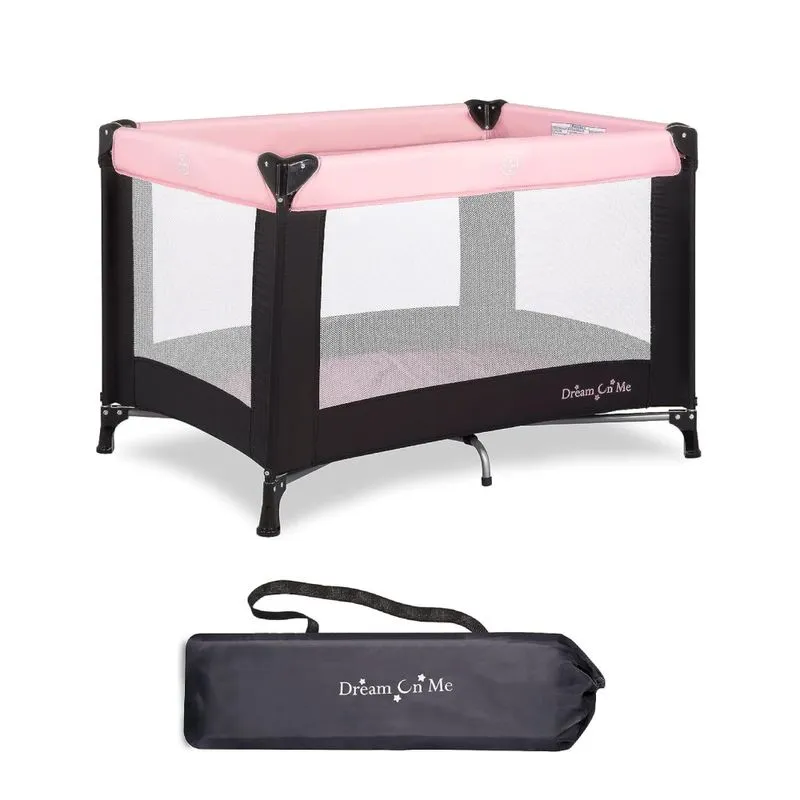 Cercadinho Para Bebê Com Bolsa De Transporte E Alça De Ombro, Dream On Me, Rosa