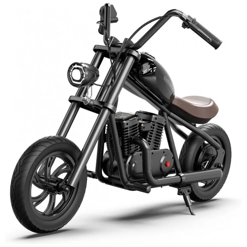 Moto Elétrica Infantil a Bateria 21V, 60 min de Ação, até 16 km/h para Crianças de 3 anos ou mais, Hyper Gogo, Preta