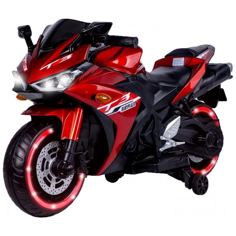 Moto Elétrica Infantil A Bateria 12v, Com Rodinhas E Música, Suporta 29 Kg, Tamco, Vermelha