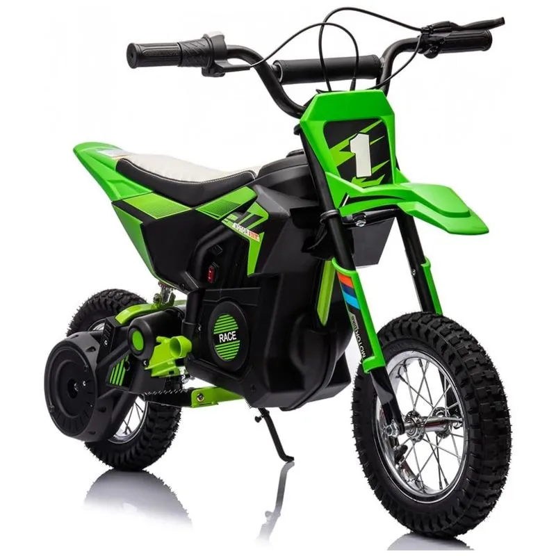 Moto Elétrica Off Road Infantil a Bateria 24V com Motor de 250W, Atinge 22 km/h, Palbys, Verde