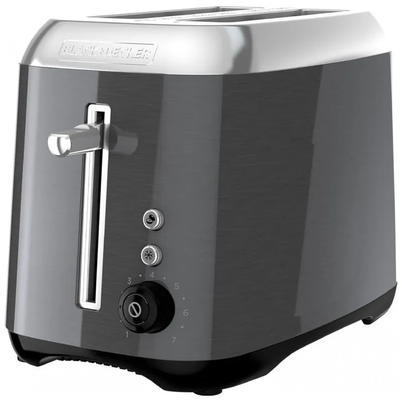 Torradeira Elétrica 2 Fatias Com 7 Niveis De Tostagem E Bandeja De Migalhas, 850w, Black Decker, Preta