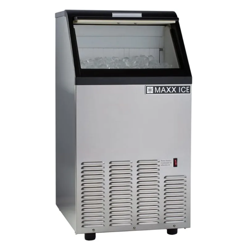 Máquina De Gelo Profissional De Bancada Produz 34 Kg Em 24h, Aço Inoxidável, 115v, Maxx Ice Mim75, Prata