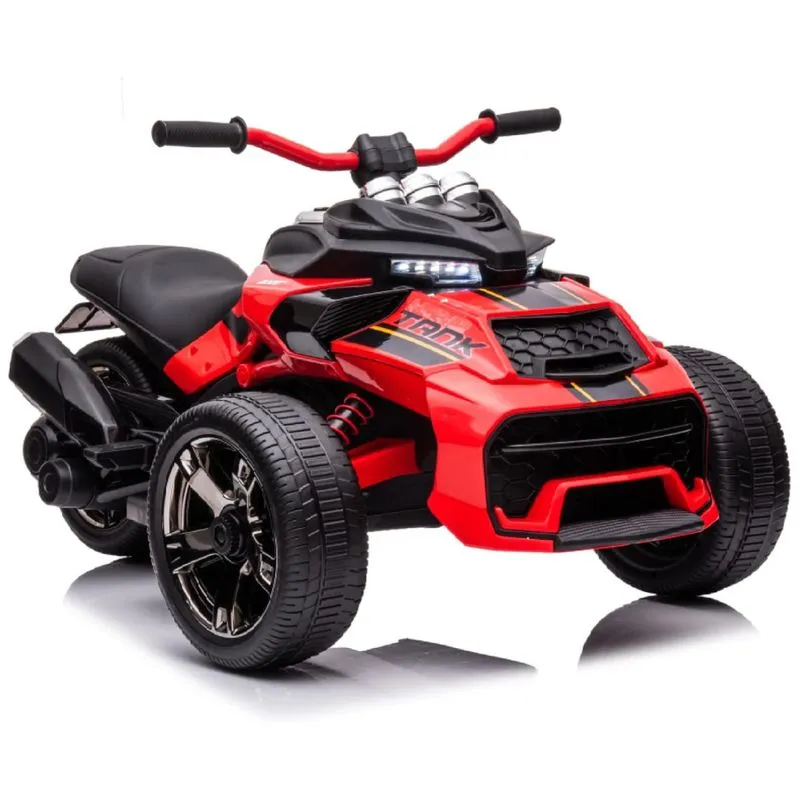 Moto Elétrica Triciclo Infantil Com Pneu Eva Polimerizado De Plástico Com Borracha, Luzes Led E Música, 24v, Postack, Vermelho