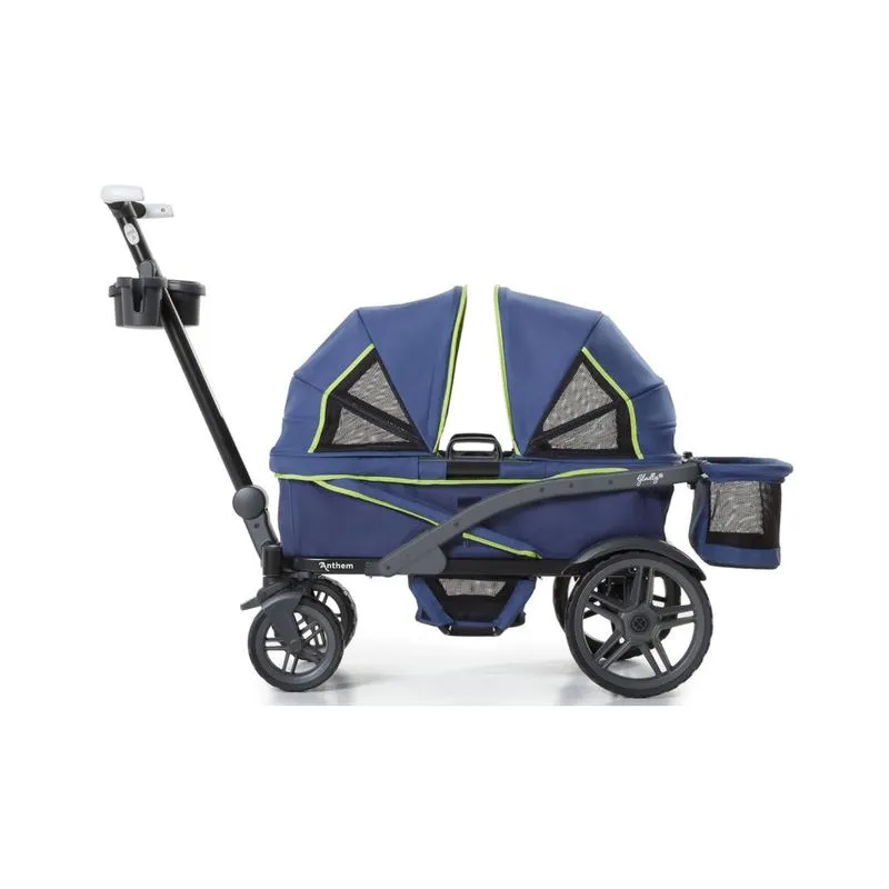 Carrinho De Passeio Vagão Off Road Para 2 Crianças Com Cobertura Removível, Gladly Family, Azul