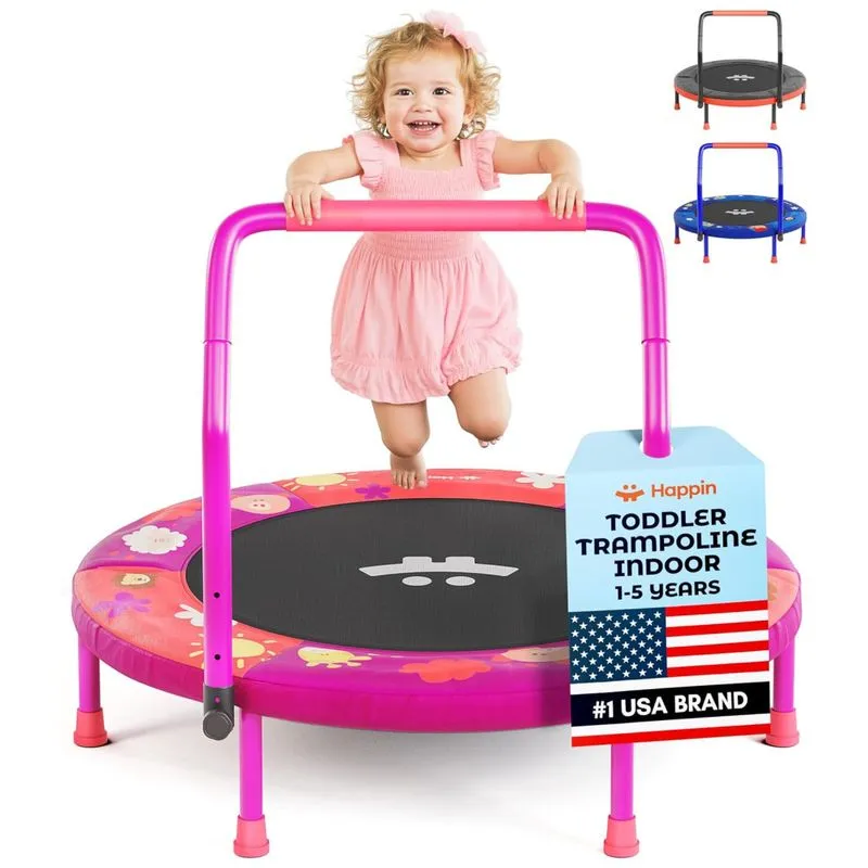 Trampolim Infantil Dobrável Com Alça Ajustável Em Altura Ideal Para Crianças E Diversão Em Casa Valusa Llc
