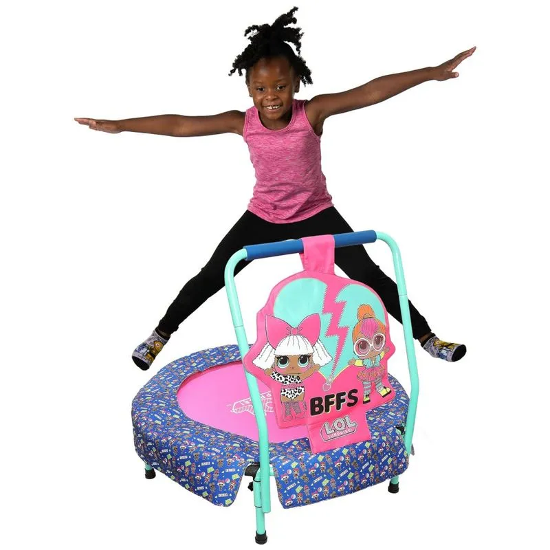 Mini Trampolim Infantil Com Alça E Personagens Neon Q.t E Capelli Sport Perfeito Para Diversão Das Crianças