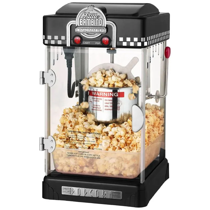 Máquina De Pipoca Bambino Pequena Cor Bordo Carvão Great Northern Popcorn