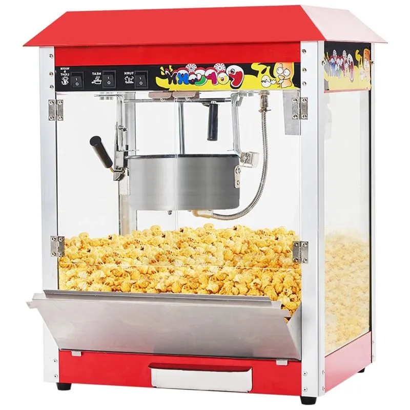 Máquina De Pipoca Comercial 1300w Chaleira 0,35g Produz Mais De 60 Xícaras Deygia