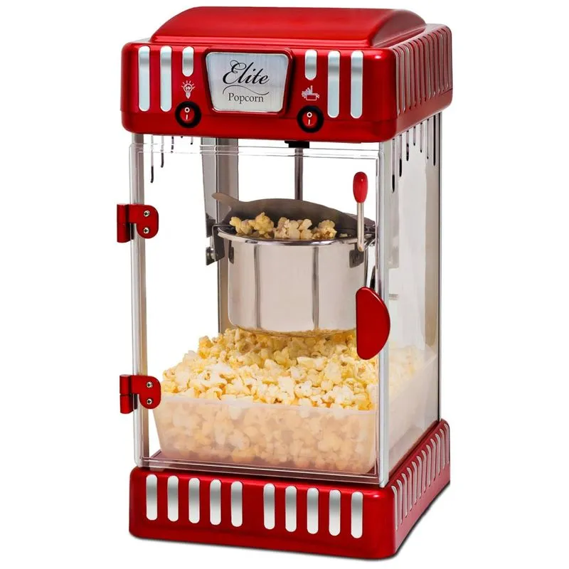 Máquina De Pipoca Elite Gourmet Epm 250 Maxi Matic Estilo Retrô Para Mesa De 0,09g Perfeito Para Festas E Eventos