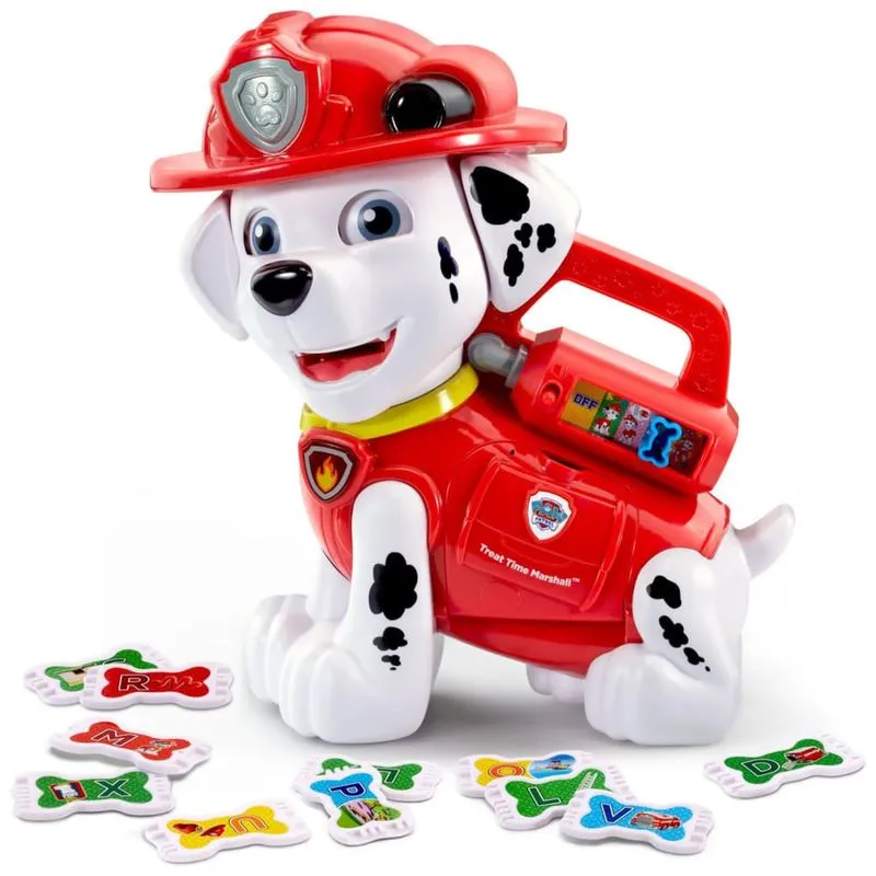 Brinquedo a Bateria Patrulha Canina Marshall com 26 Guloseimas, Fonética, Letras, Cores e Vários Modos de Atividades para Crianças Acima de 2 Anos
