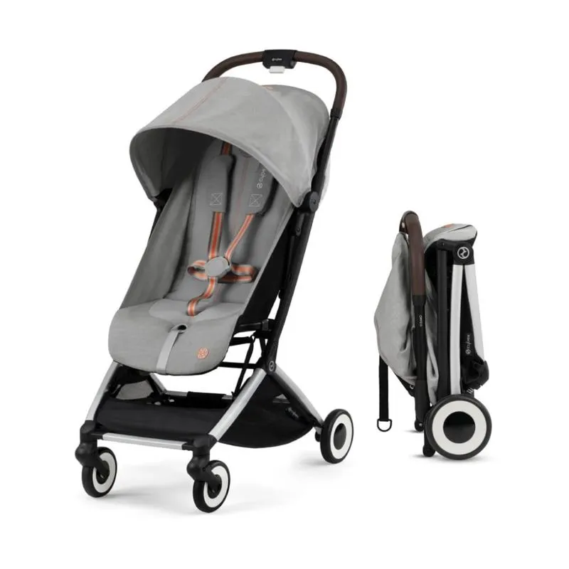 Carrinho De Bebê Ultraleve Com Almofada Do Assento, Alça De Transporte E Dobra Rápida Com Uma Mão, Cybex Orfeo, Cinza