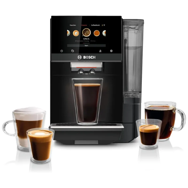 Máquina De Café Expresso Automática Com Home Connect 35 Variedades De Café E Moedor De Cerâmica, 110v 800w, Bosch Verocafe Série 800 Tpu60309, Preta