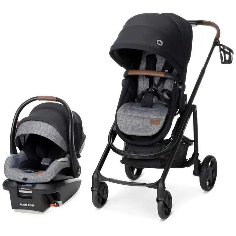 Carrinho De Bebê Travel System Com Ventilação Embutida E Viseira Retrátil Na Capota, Maxi-cosi Tayla, Preto