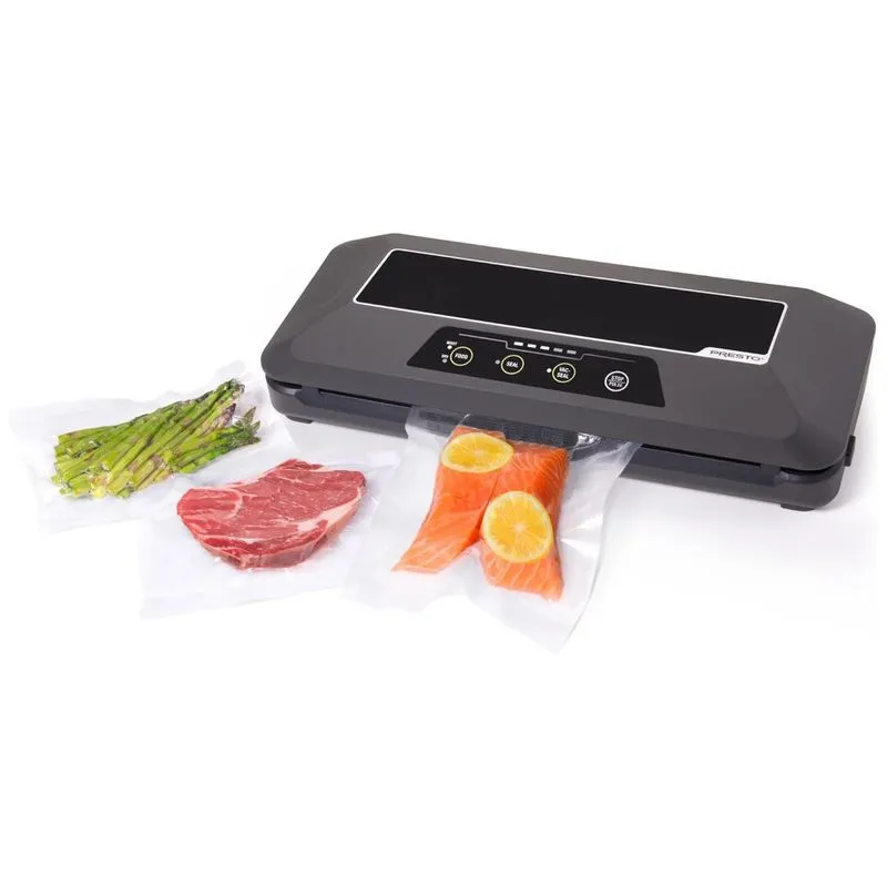 Seladora A Vácuo Elétrica Automática Com Configurações Para Alimentos Úmidos Ou Secos E Cortador De Sacos Embutido, 110v 110w, Presto 05622