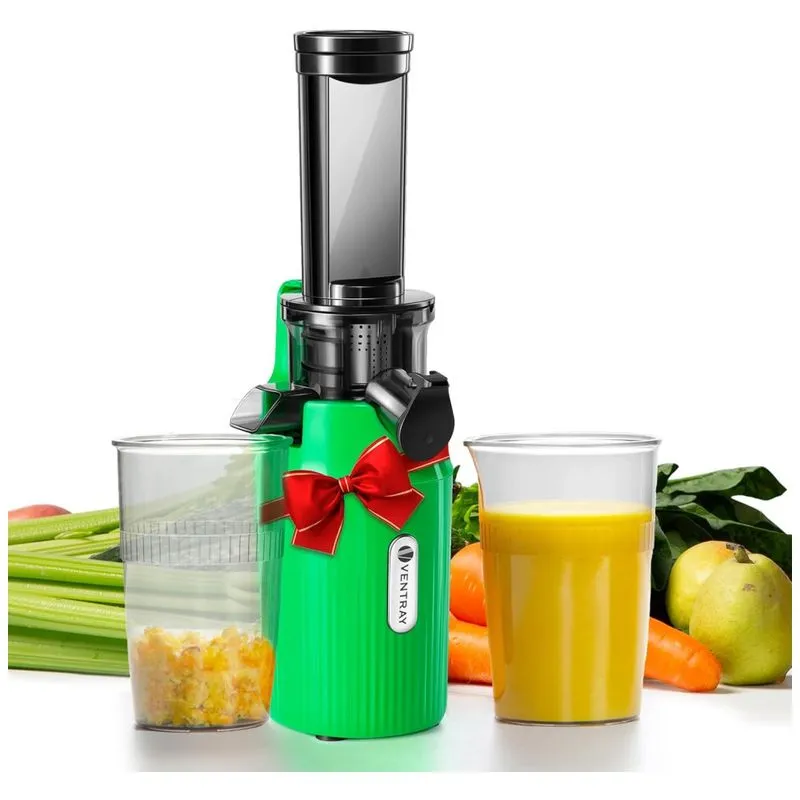 Centrifuga De Frutas Compacta Com 60 Rpm De Baixa Velocidade, 110v 130w, Ventray, Verde