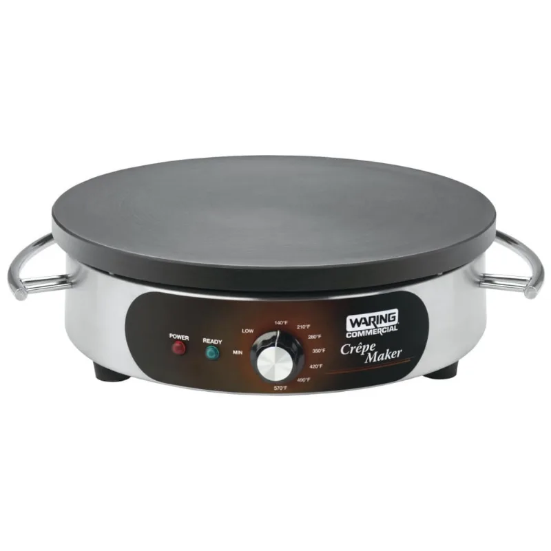 Máquina De Crepe Em Aço Inoxidável Com Espalhador E Espátula Inclusos, 220v 2800w, Waring Wsc165bx, Branco