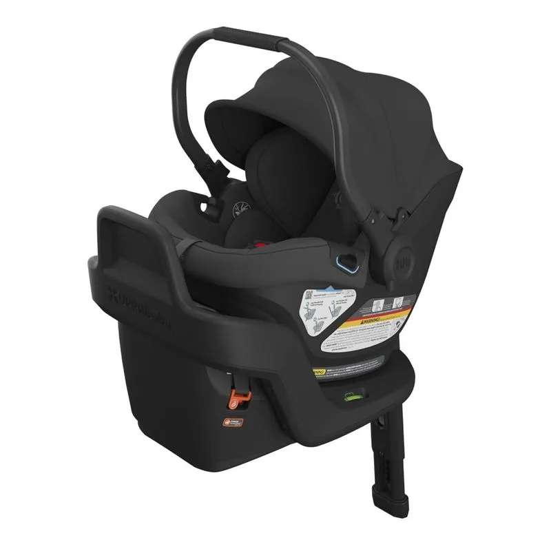 Cadeira De Bebe Para Carro Com Base, Alça De Transporte Ergonômica E Capota Grande, Uppababy Aria, Preta