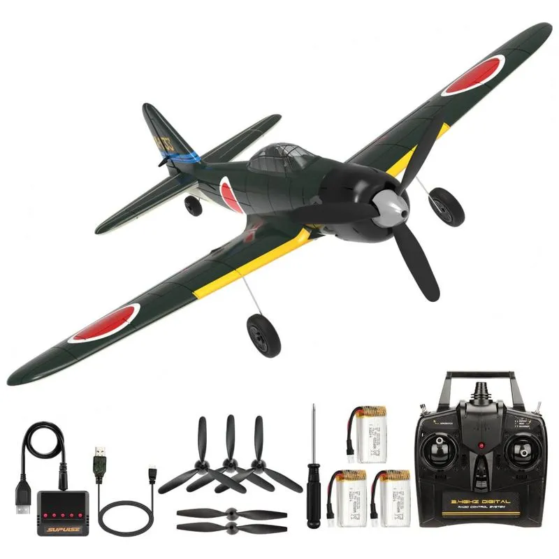 Avião De Controle Remoto De 4 Canais Com Giroscópio De 6 Eixos Com Sistema De Estabilização Automática, Função De Retorno E Acessórios, Antsir, Verde