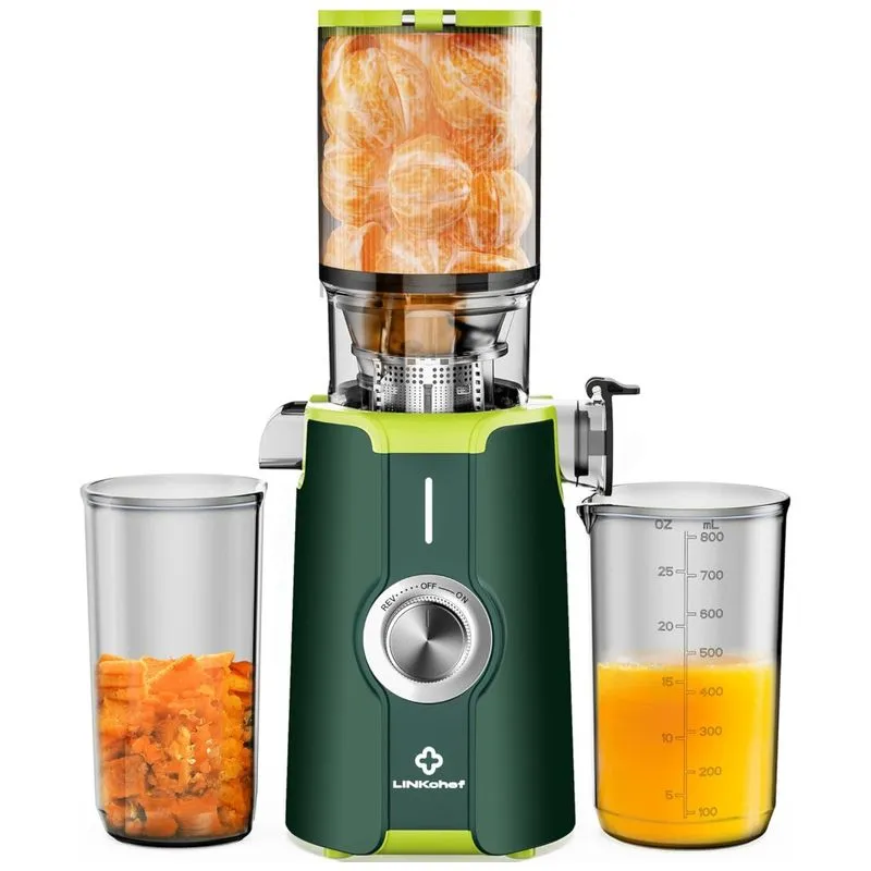Centrífuga De Frutas De Prensa Fria 1,2l Com Ampla Calha De Alimentação De 11 Cm, Fácil Limpeza E Proteção Contra Superaquecimento, 110v 200w,