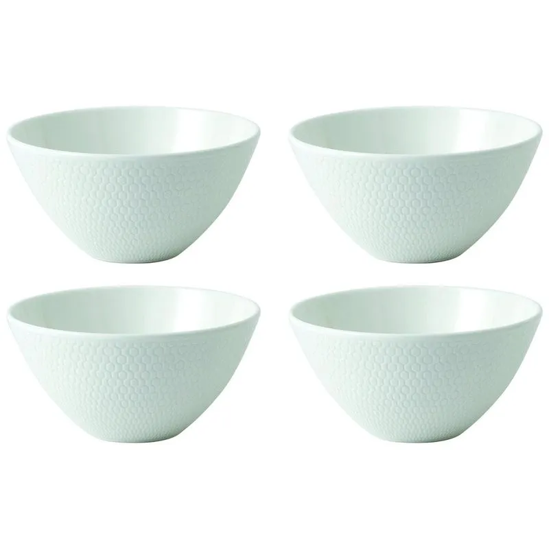 Conjunto De Tigelas 240ml Com Estilo Contemporâneo, Material De Porcelana, Formato Redondo E 4 Peças, Wedgwood 40023851, Branco