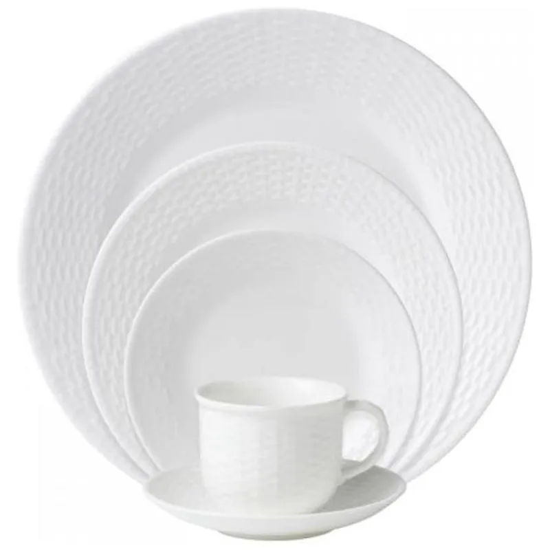 Conjunto De Aparelho De Jantar Em Alta Qualidade E Elegância Com 5 Peças E Material De Porcelana, Wedgwood, Branco
