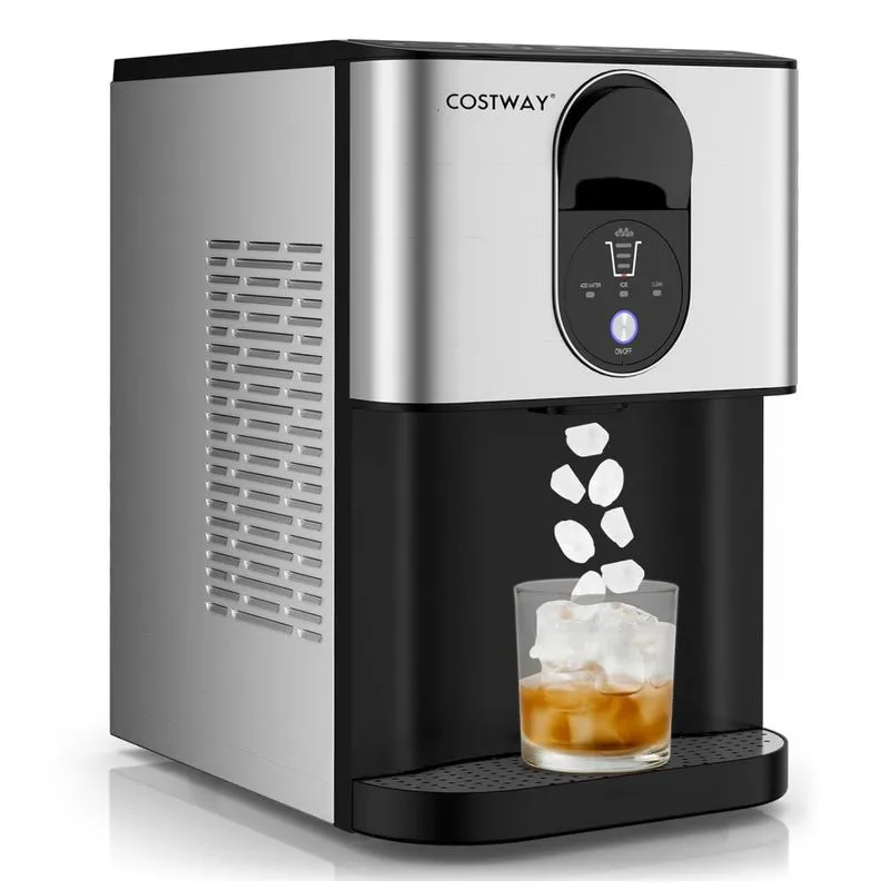 Máquina De Gelo Autodispensadora Que Produz 25 Kg Em 24h Com Função Autolimpeza, 110v 115w, Vevor, Prata